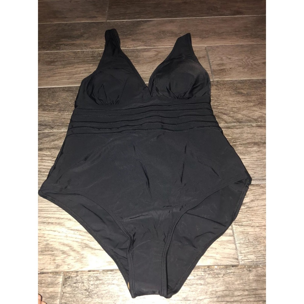 New Hilor Womens Swimwear Black Size 14 Halter‎ Swimsuit One Piece Padded